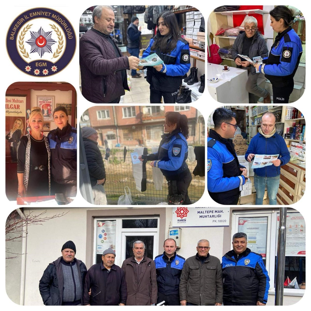 Balıkesir’de polis ekipleri vatandaşları hem bilgilendirdi, hem bilinçlendirdi