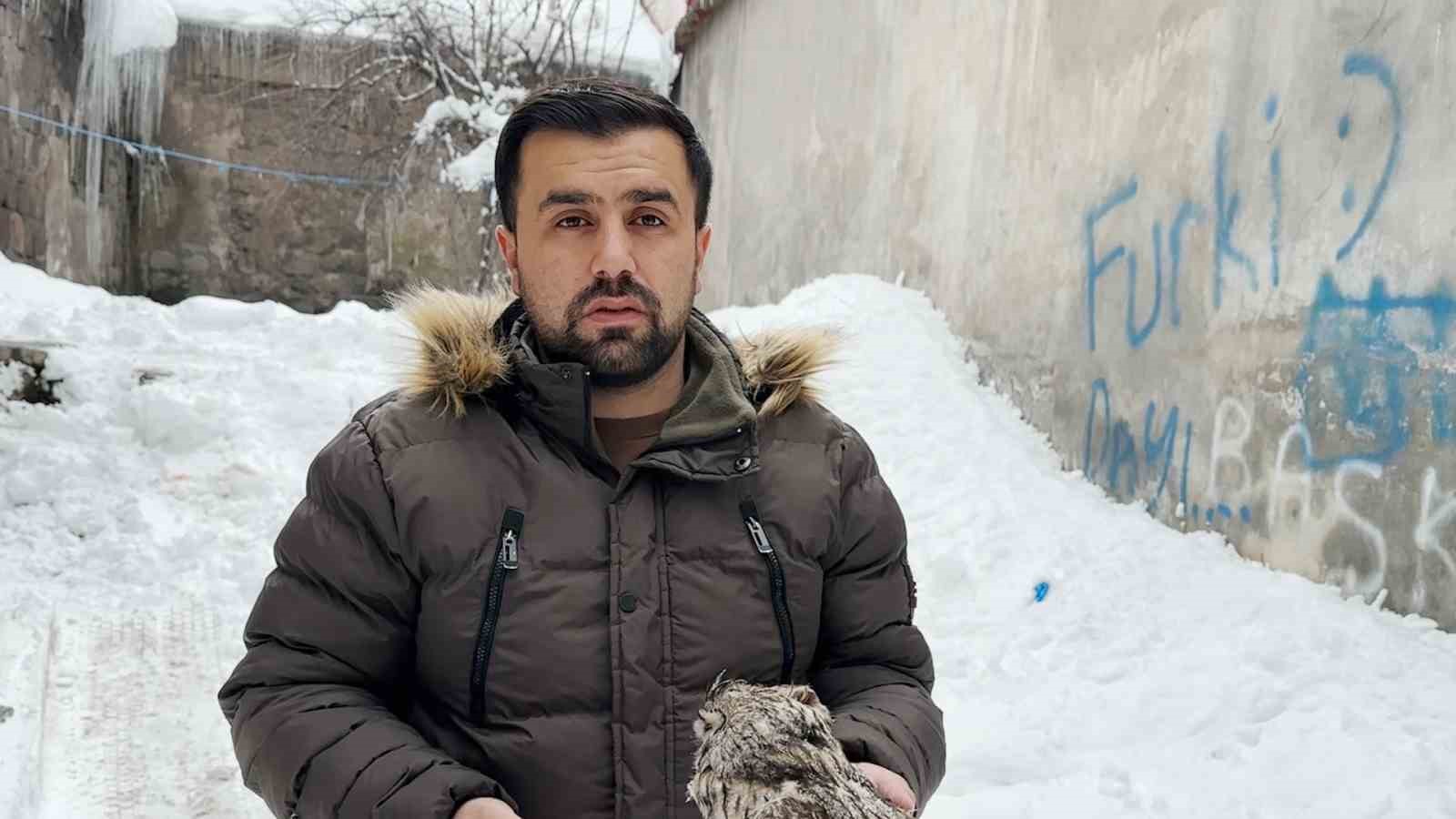 Tatvan&rsquo;da soğuk havadan dolayı puhu dondu

