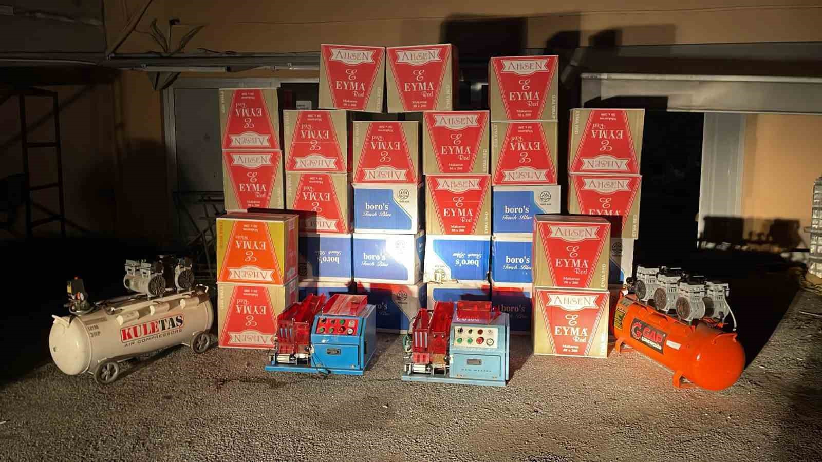 Kocaeli’de 180 bin dolu ve boş kaçak makaron ele geçirildi 