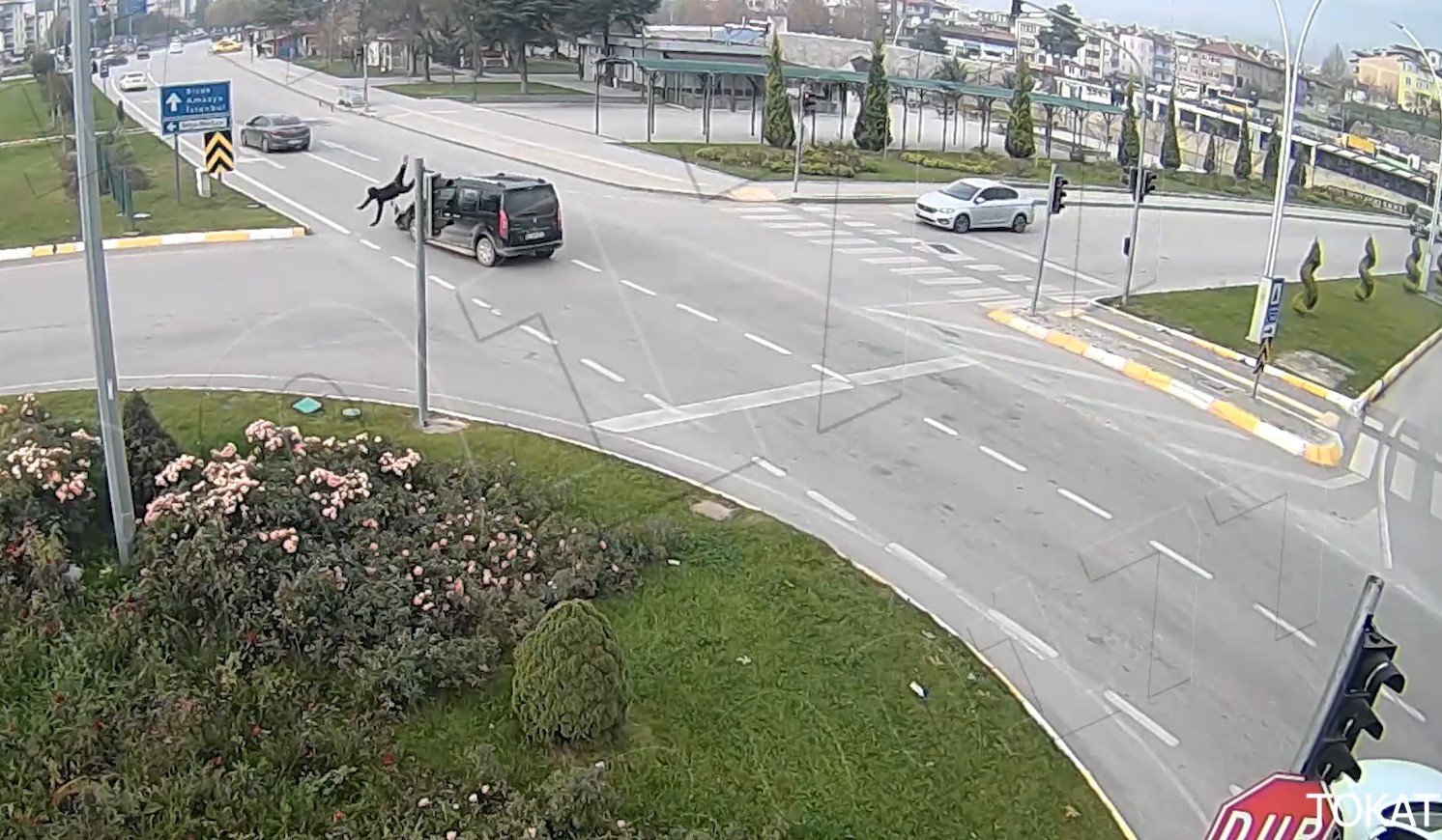 Tokat’taki kazalar kameralara yansıdı