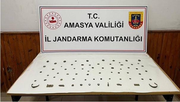 Amasya’da Roma dönemine ait 68 tarihi eser ele geçirildi