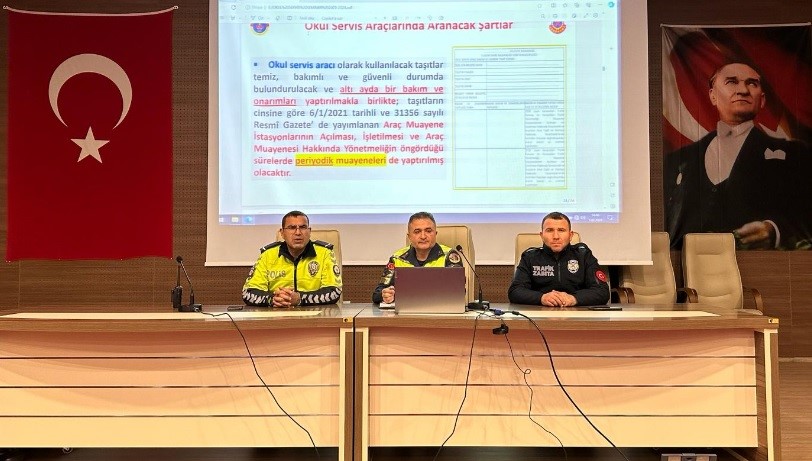 Tavşanlı’da okul servis sürücülerine eğitim verildi