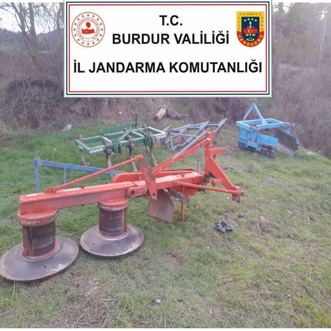 Burdur&rsquo;da 250 bin liralık tarım aletini &ccedil;alan zanlı tutuklandı
