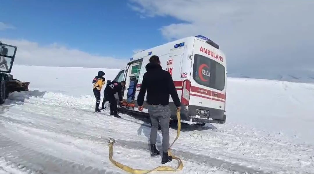 Malazgirt’te ambulans yoldan çıktı