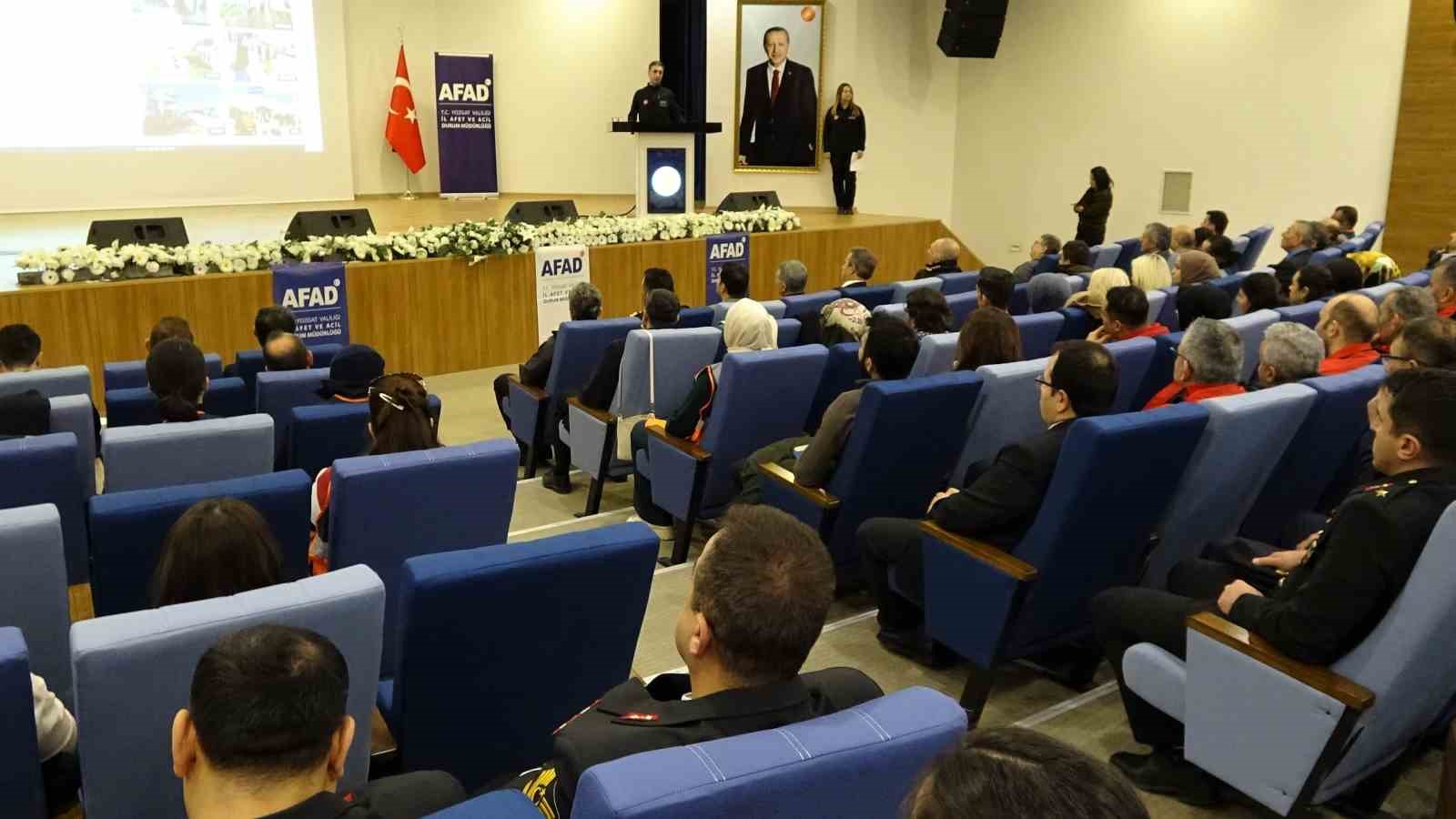Yozgat’ta AFAD İl Müdürlüğünce anma programı düzenlendi
