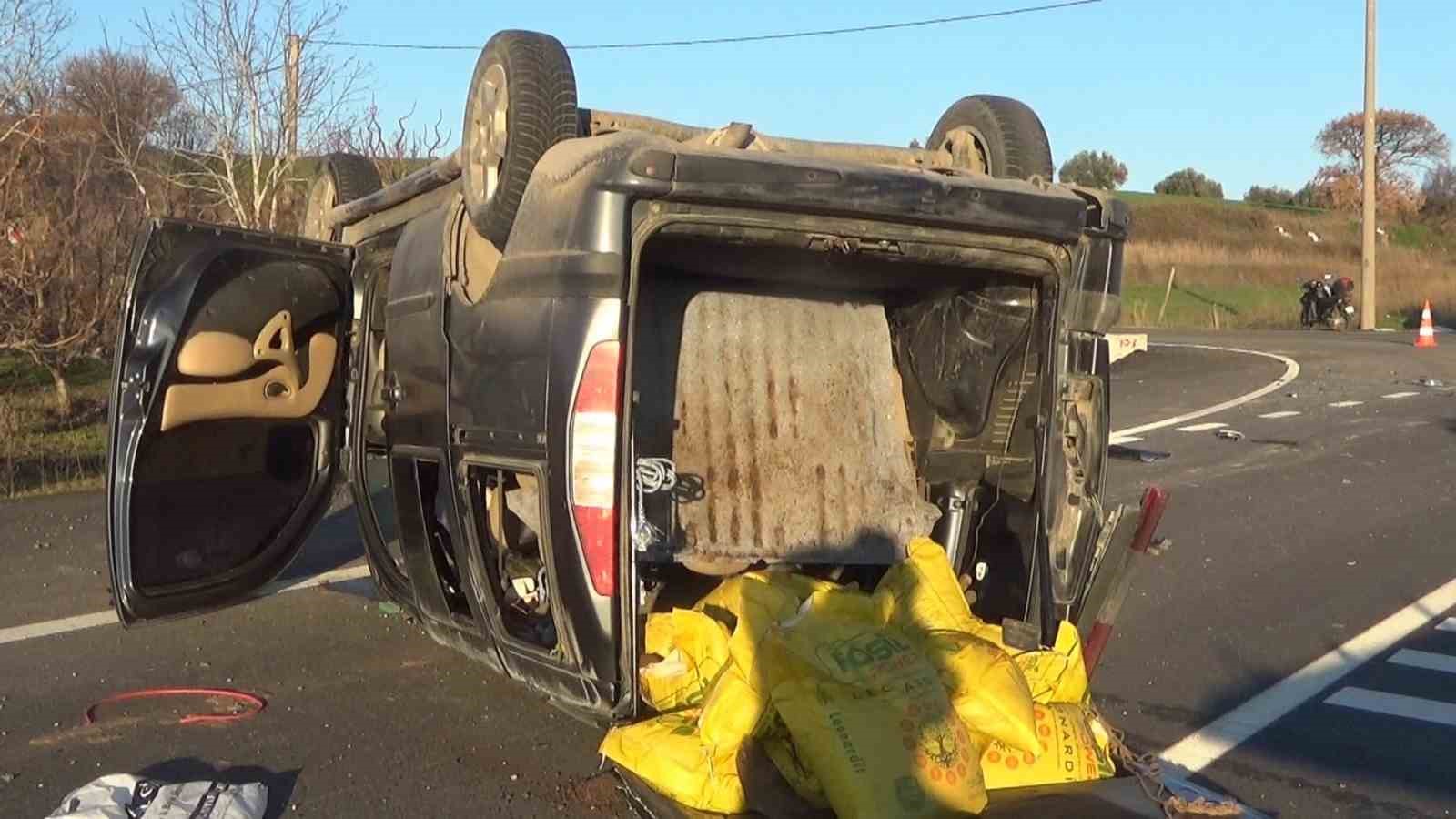 Bayrami&ccedil;&rsquo;te 2 aracın &ccedil;arpıştığı kazada 2 kişi yaralandı
