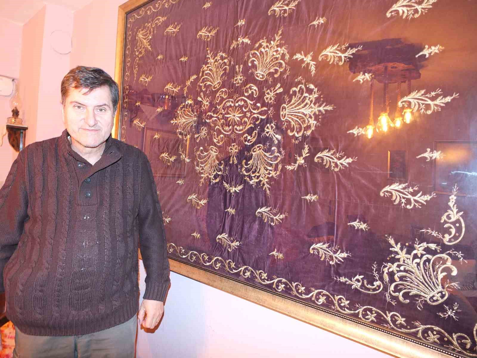 Burhaniye’de 150 yıllık yorgan mekana dekor oldu