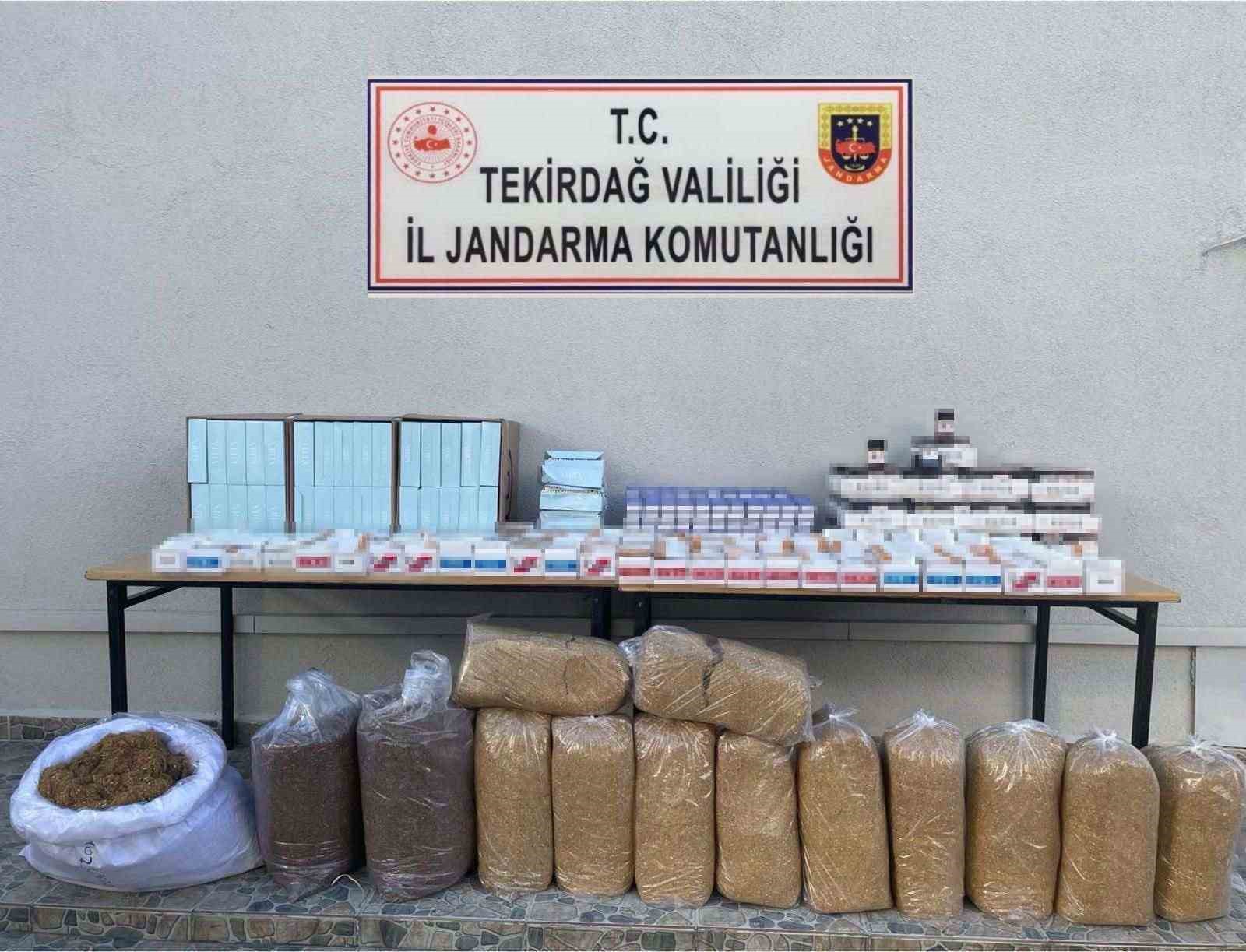 Tekirdağ’da tütün ve makaron operasyonu
