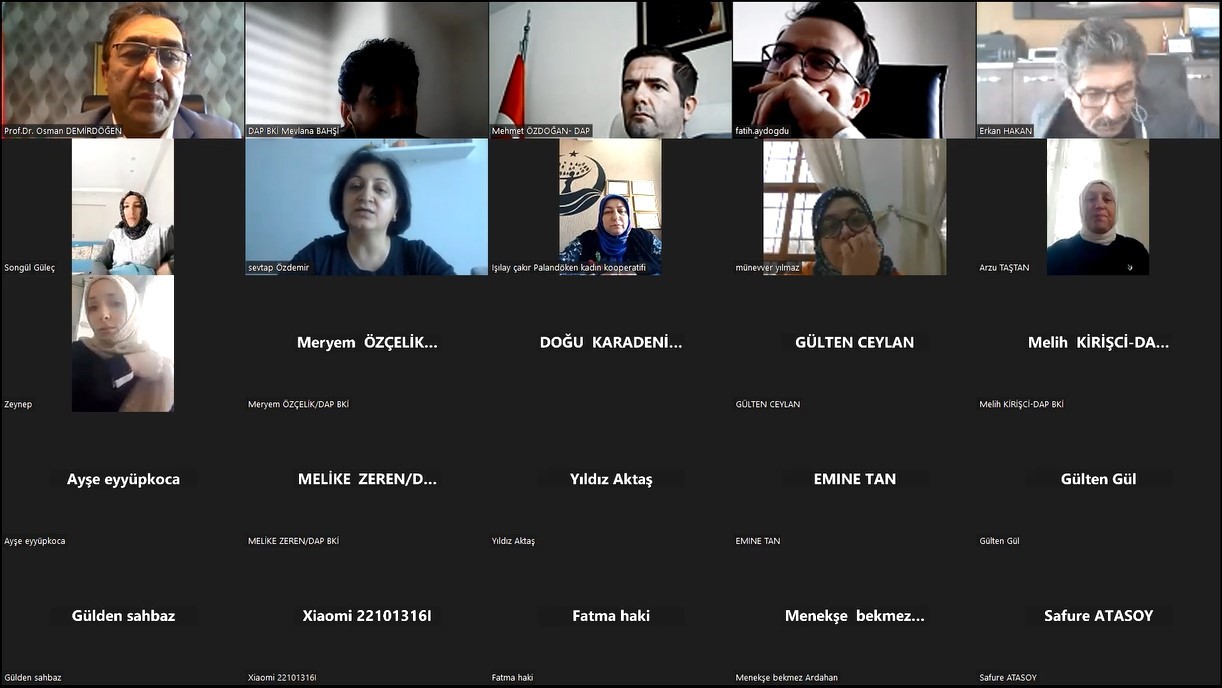 DAP b&ouml;lgesi kadın kooperatifleriyle online toplantı yapıldı
