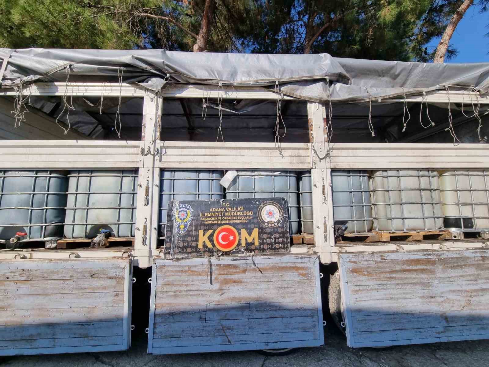 Adana’da 11 bin 400 litre kaçak akaryakıt ele geçirildi