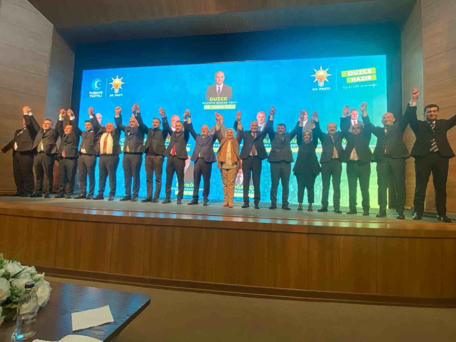AK Parti&rsquo;nin D&uuml;zce Belediye başkan adayları tanıtıldı
