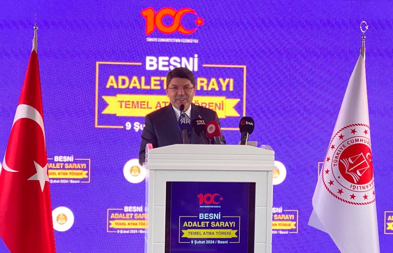 Adalet Bakanı Tunç, Besni Adalet Sarayı’nın temel atma törenine katıldı