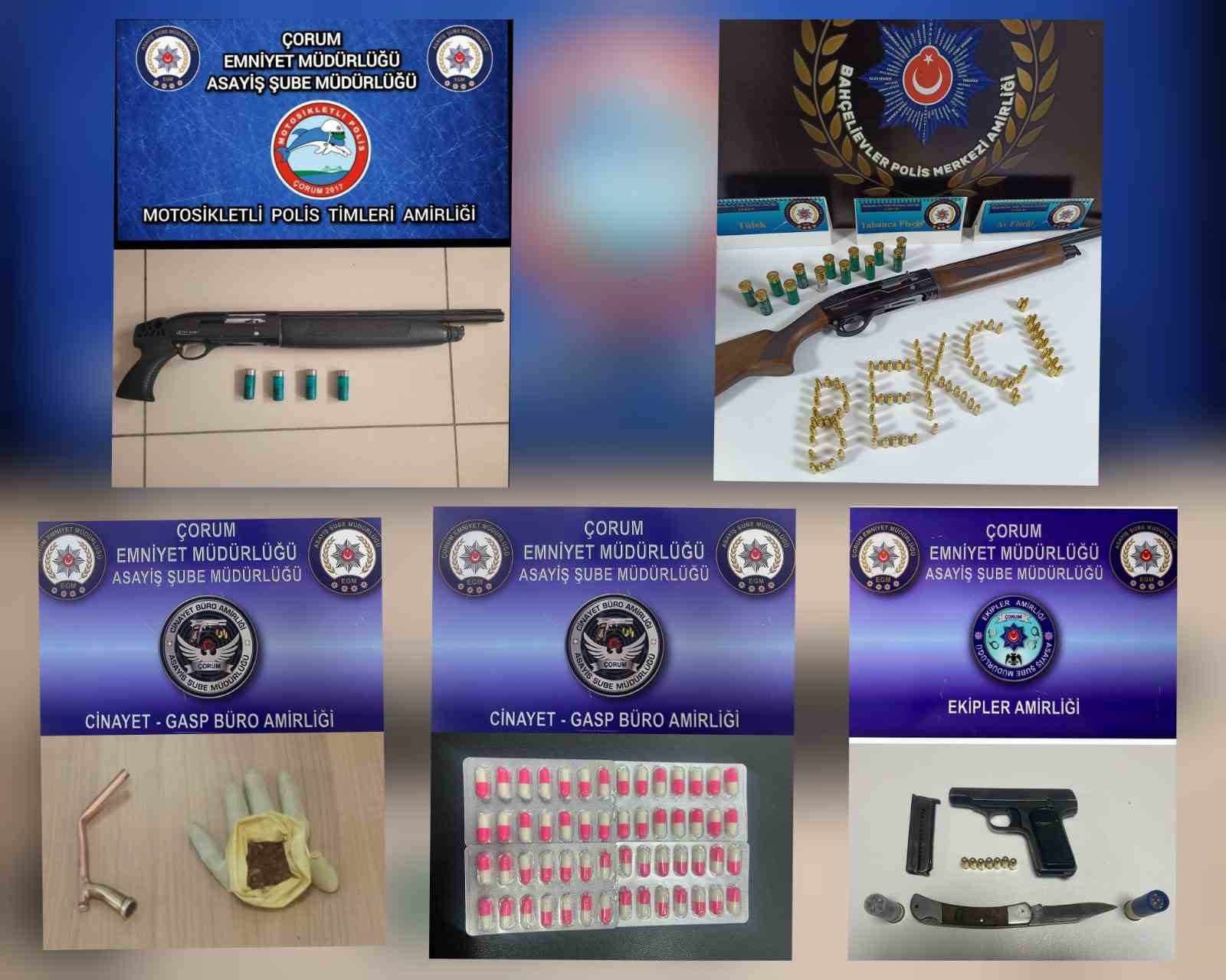 Çorum polisinden "şok" denetim