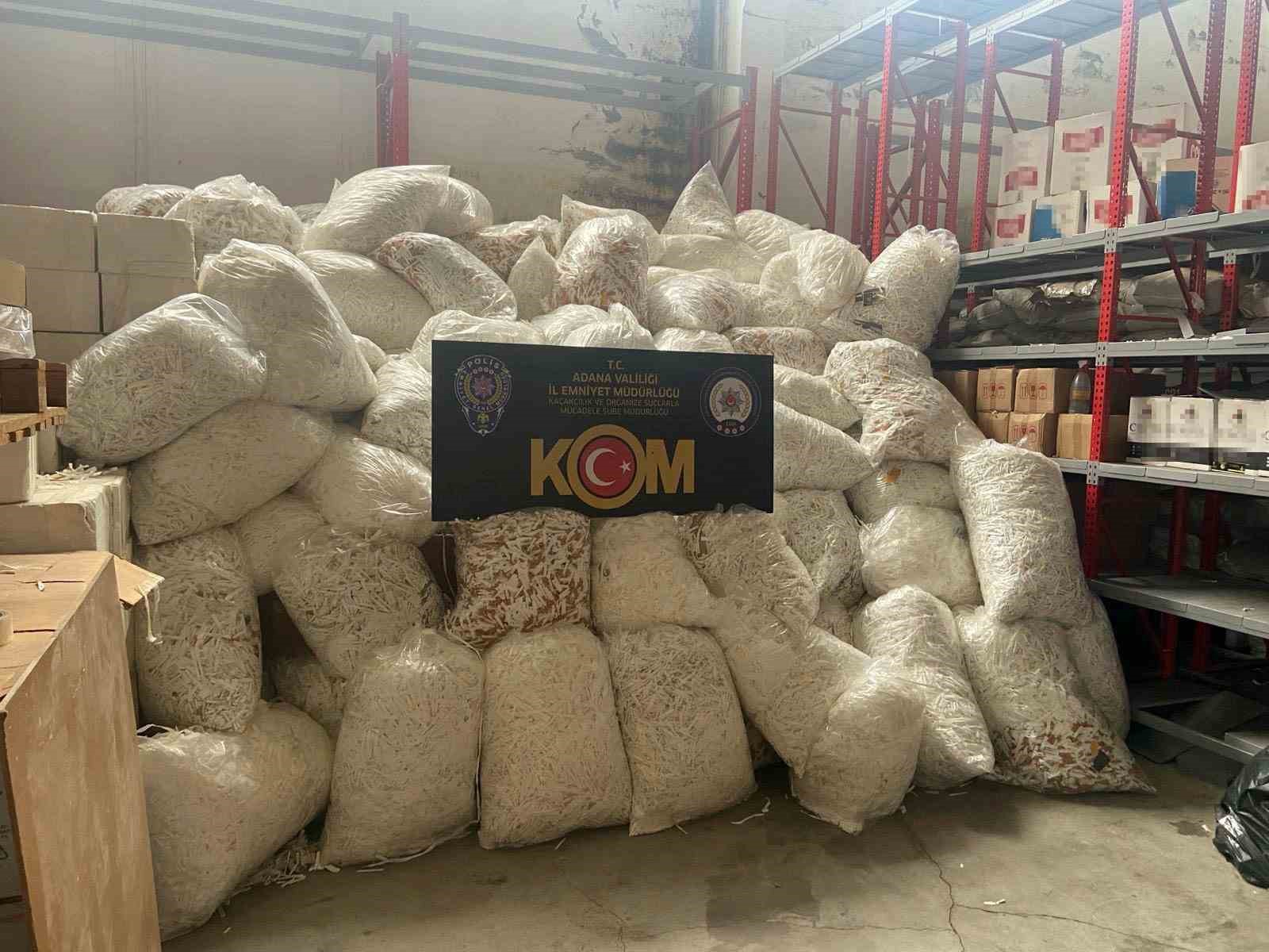 Adana’da 22 milyon 500 bin makaron ele geçirildi