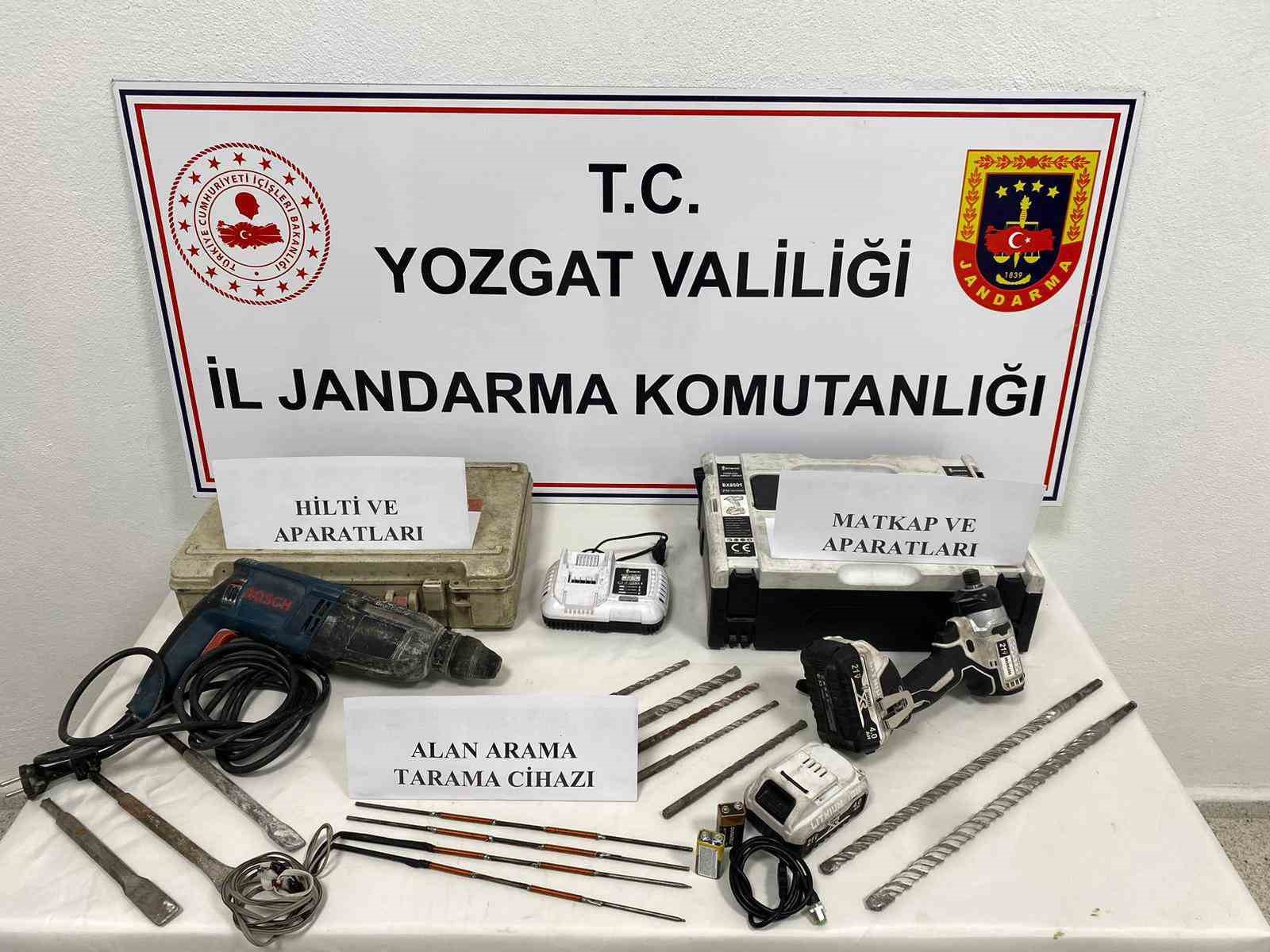 Yozgat’ta kaçak kazıya suçüstü