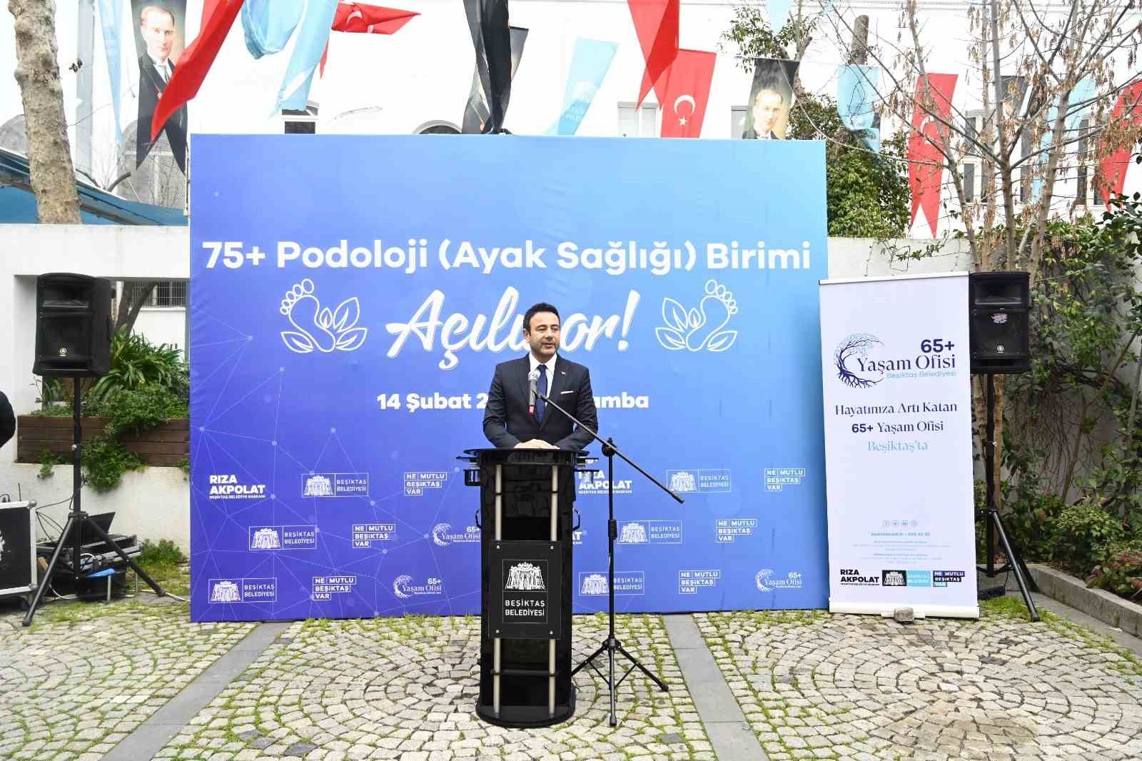 Beşiktaş’ta 75 yaş ve üstü vatandaşlar için podoloji birimi hizmete açıldı