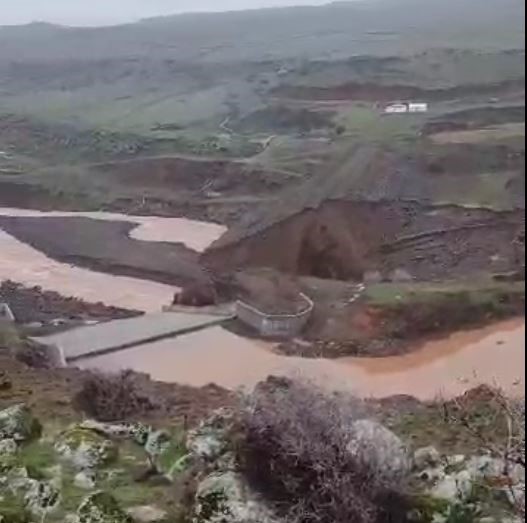 Siverek’te şiddetli yağış nedeniyle sulama barajı patladı