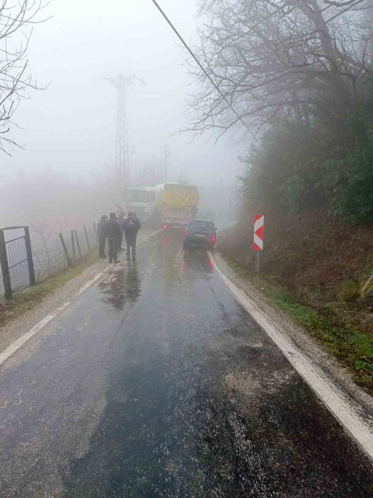 Yoğun sis kazayı beraberinde getirdi
