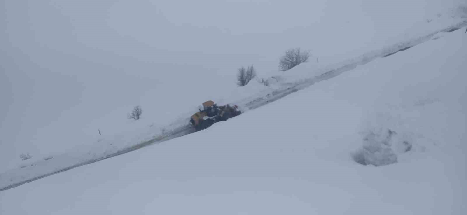 Yüksekova’da 5 metrelik kar tünelinde çalışma