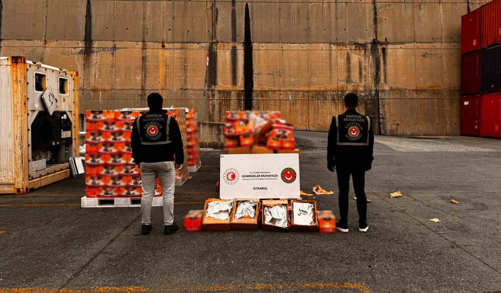 Ambarlı Limanı&rsquo;nda zehir tacirlerine y&ouml;nelik operasyon: 36 milyon liralık uyuşturucu ele ge&ccedil;irildi
