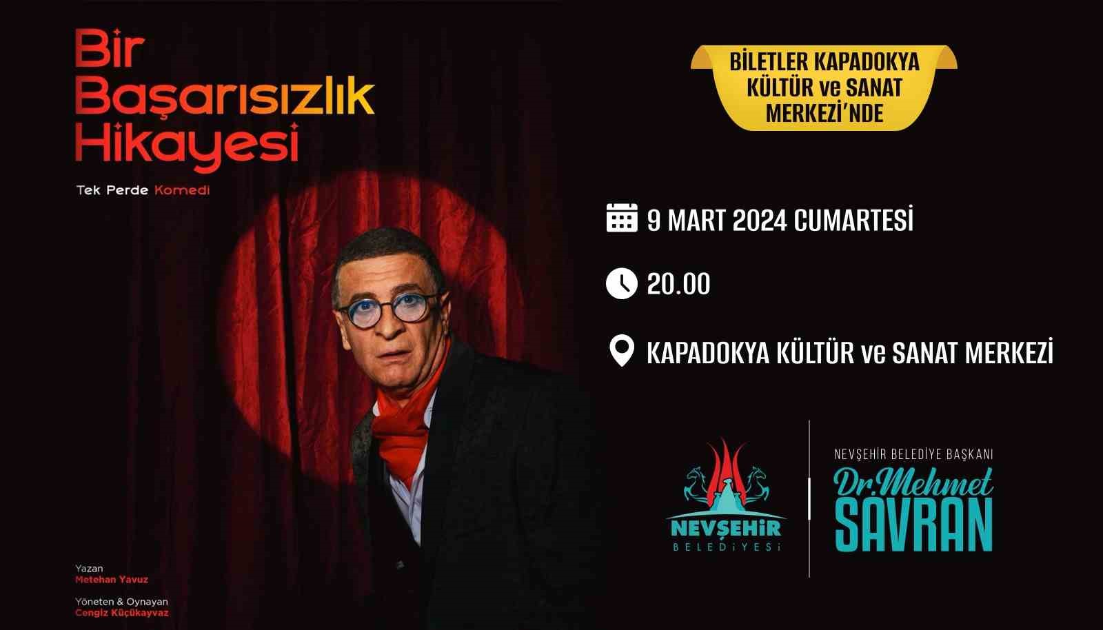 ’Bir Başarısızlık Hikayesi’ Nevşehir’de sahnelenecek