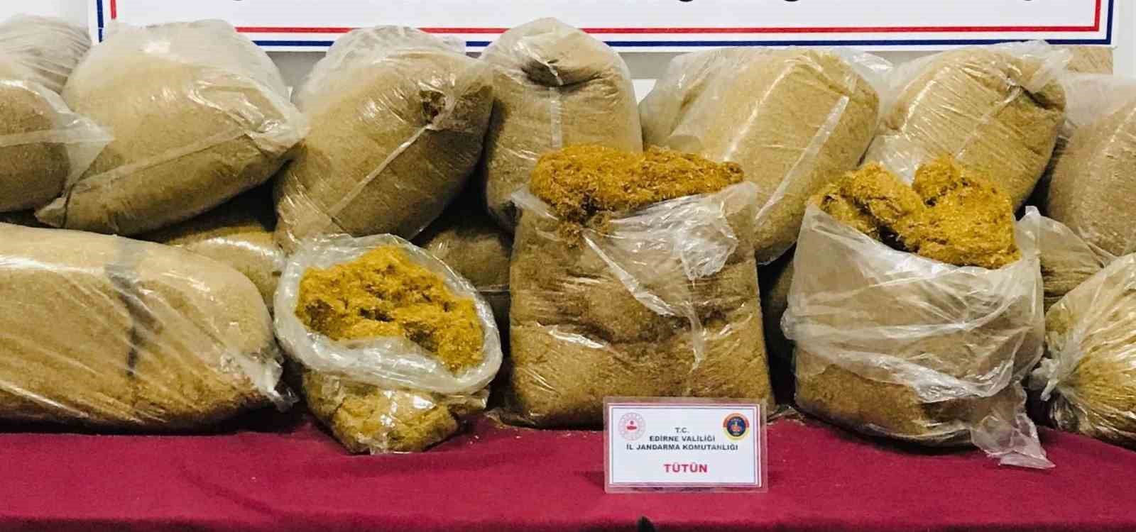Edirne’de 90 kilo kaçak tütün ele geçirildi