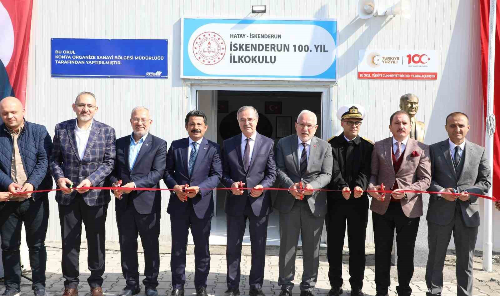 Konya OSB tarafından İskenderun’a kazandırılan ilkokulun açılışı yapıldı