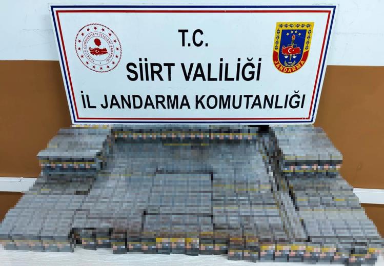 Siirt’te bin 100 paket kaçak sigara ele geçirildi