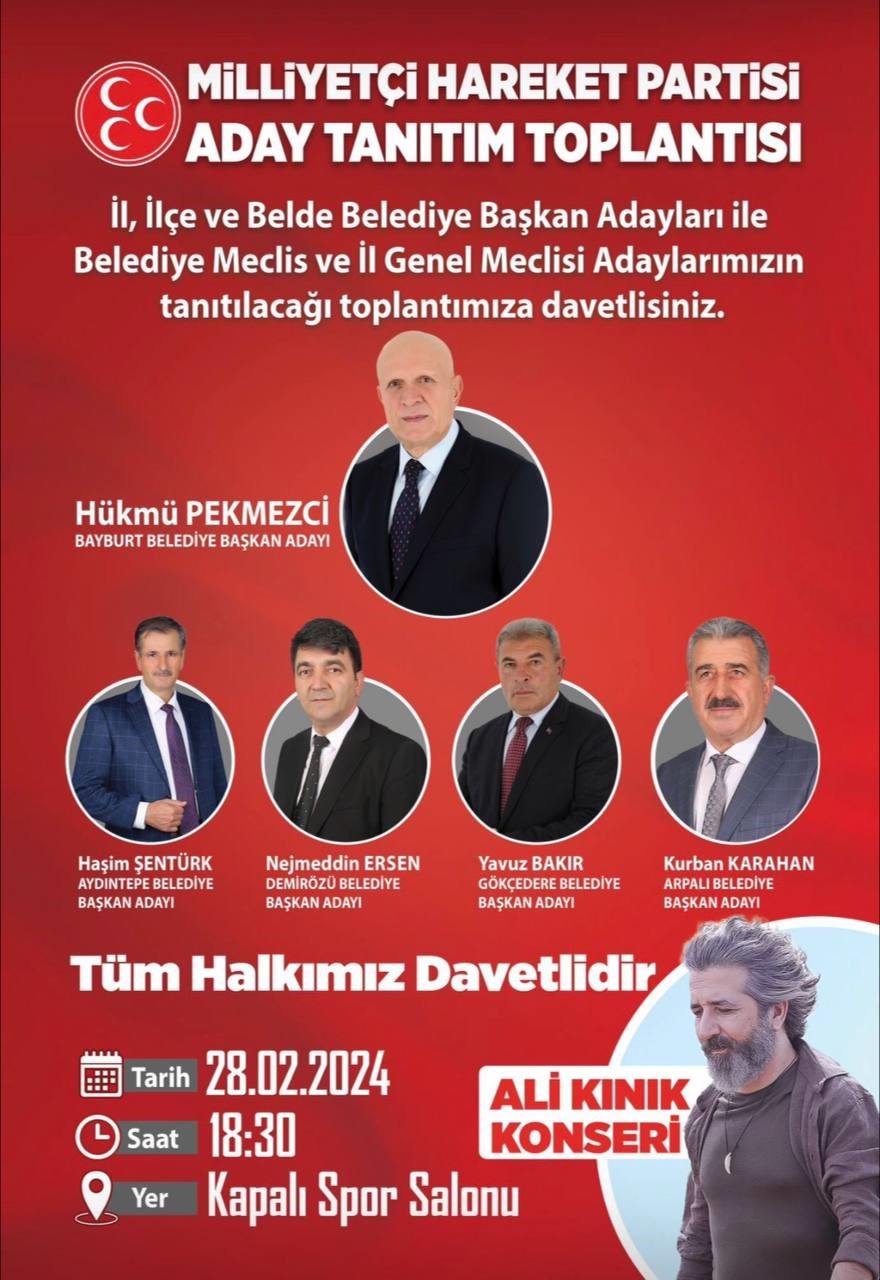 MHP aday tantm toplants aramba gn gerekleecek