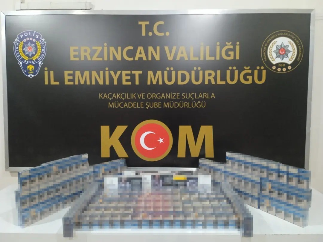 Erzincan’da 400 paket kaçak sigara ele geçirildi
