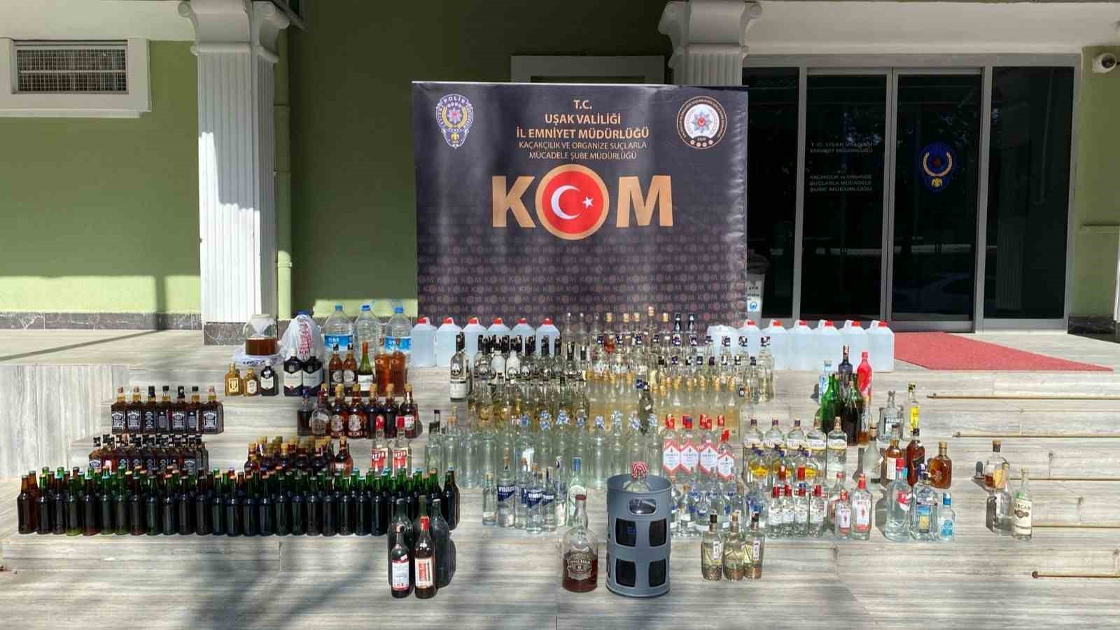 Uşak’ta kaçak alkol operasyonu