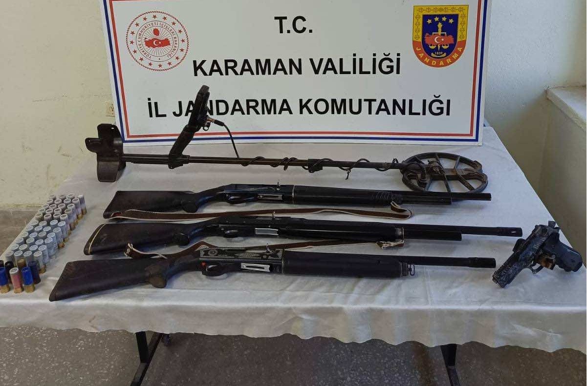 Karaman’da çalıntı ve kaçak silah operasyonu: 1 gözaltı