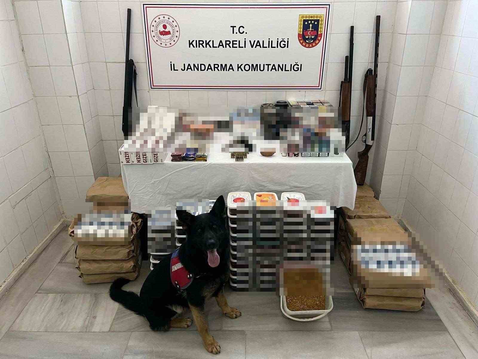 Kırklareli’nde kaçakçılık operasyonu: Tarihi obje ve ruhsatsız silahlar ele geçirildi