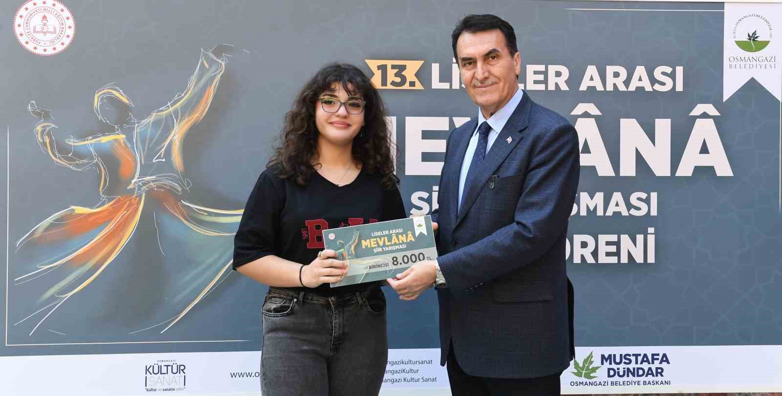 Liseliler en g&uuml;zel şiirlerini Osmangazi&rsquo;de okudu 