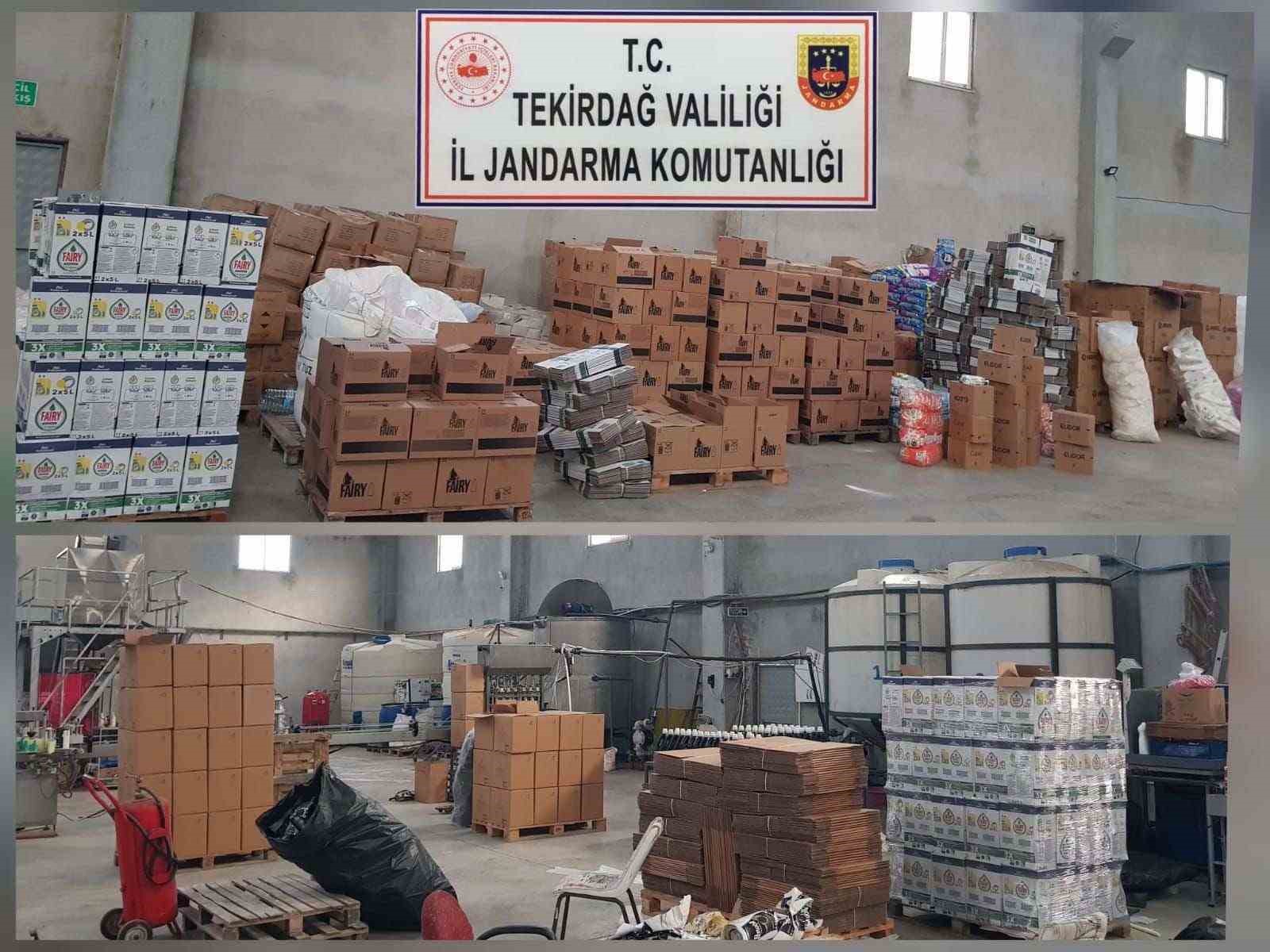 Tekirdağ’da 20 ton sahte deterjan ele geçirildi