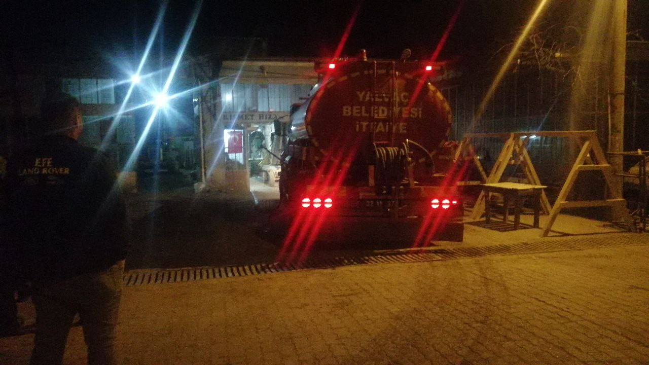 Kereste marangozhanesinde yangın paniği