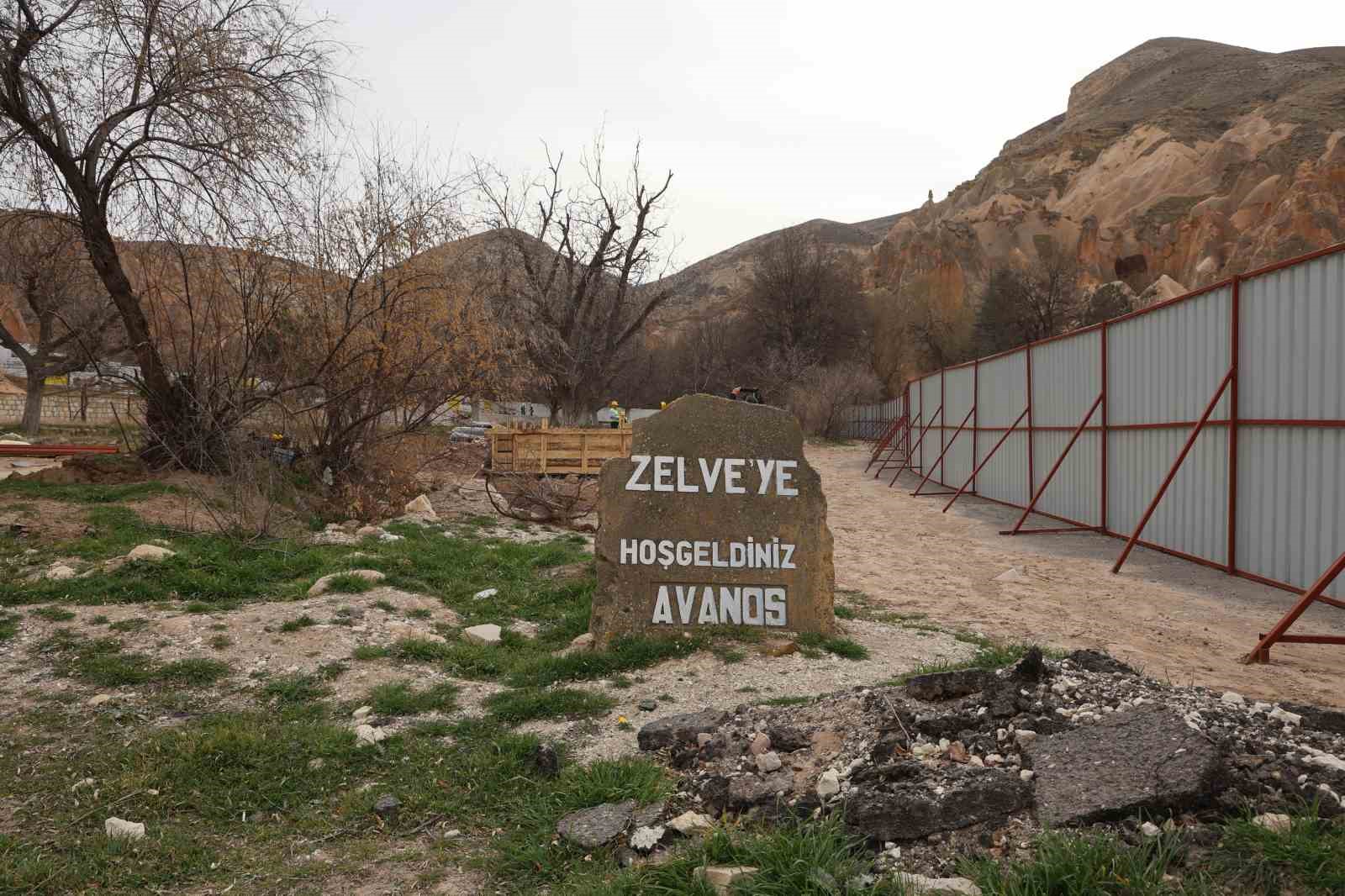 Zelve A&ccedil;ık Hava M&uuml;zesinde &ccedil;evre d&uuml;zenlemesi
