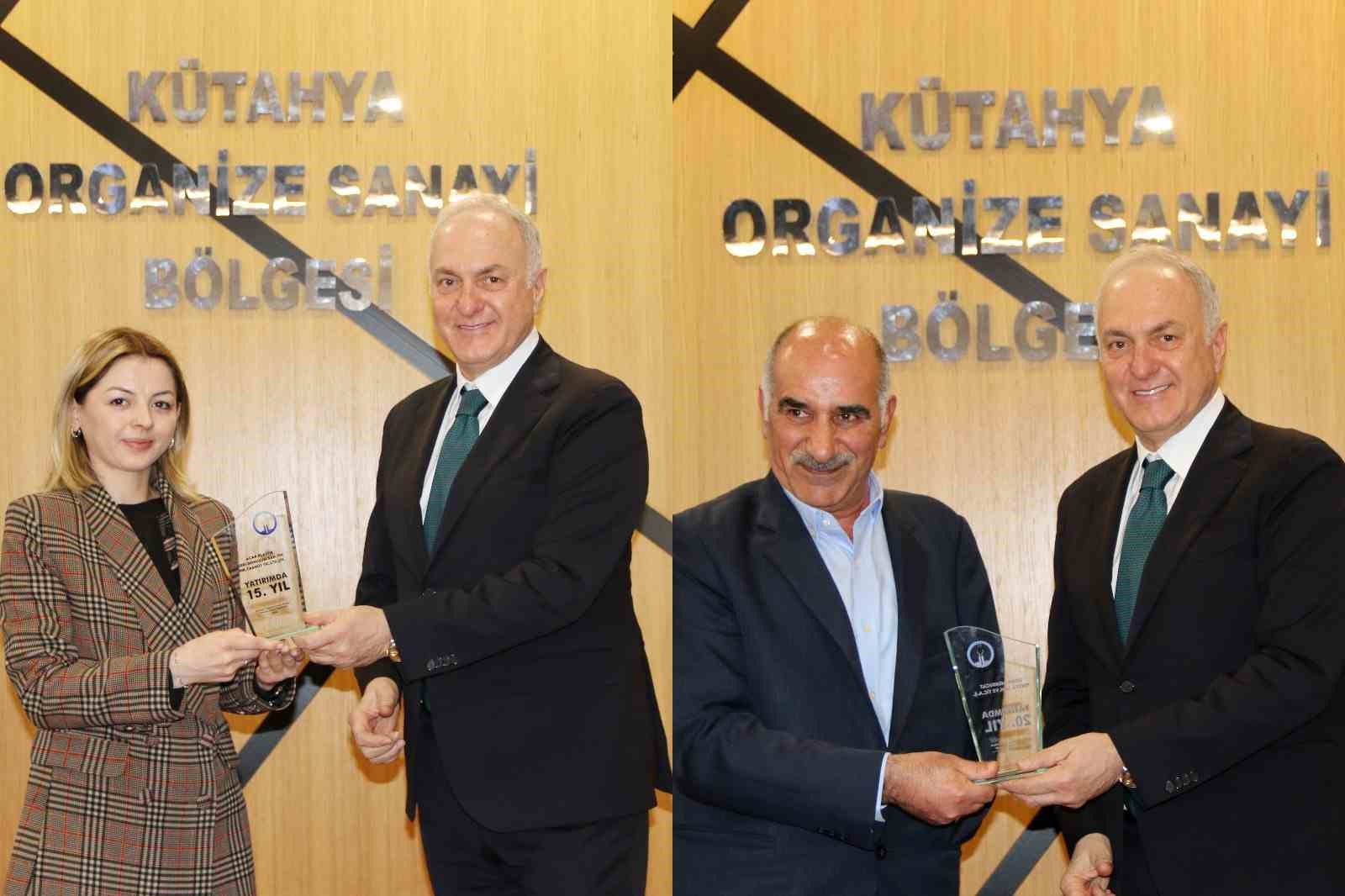 K&uuml;tahya Organize Sanayi B&ouml;lgesi&rsquo;nde &ouml;d&uuml;l t&ouml;reni
