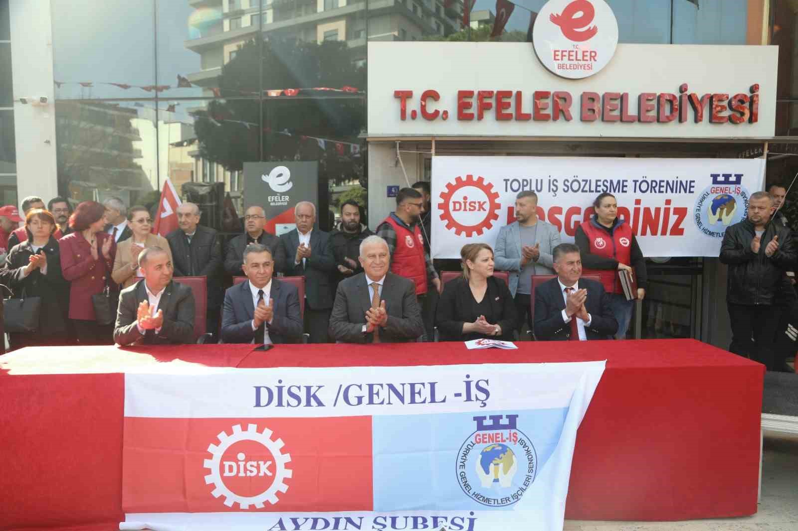 Efeler Belediyesi’nde işçiler maaş artışını davul zurnayla kutladı
