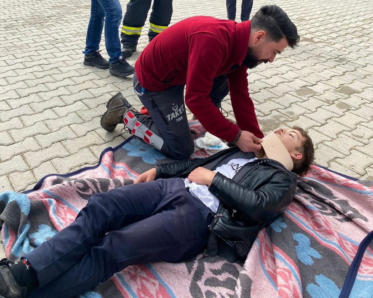 Hisarcık ÇPL’de deprem, yangın ve personel tahliye tatbikatı