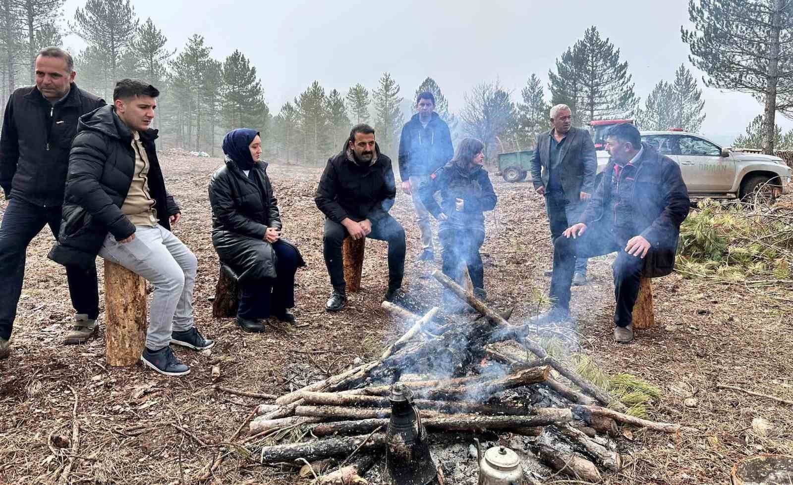Altıntaş ve Dumlupınar Kaymakamları karaçam tohumu ekimi yaptı