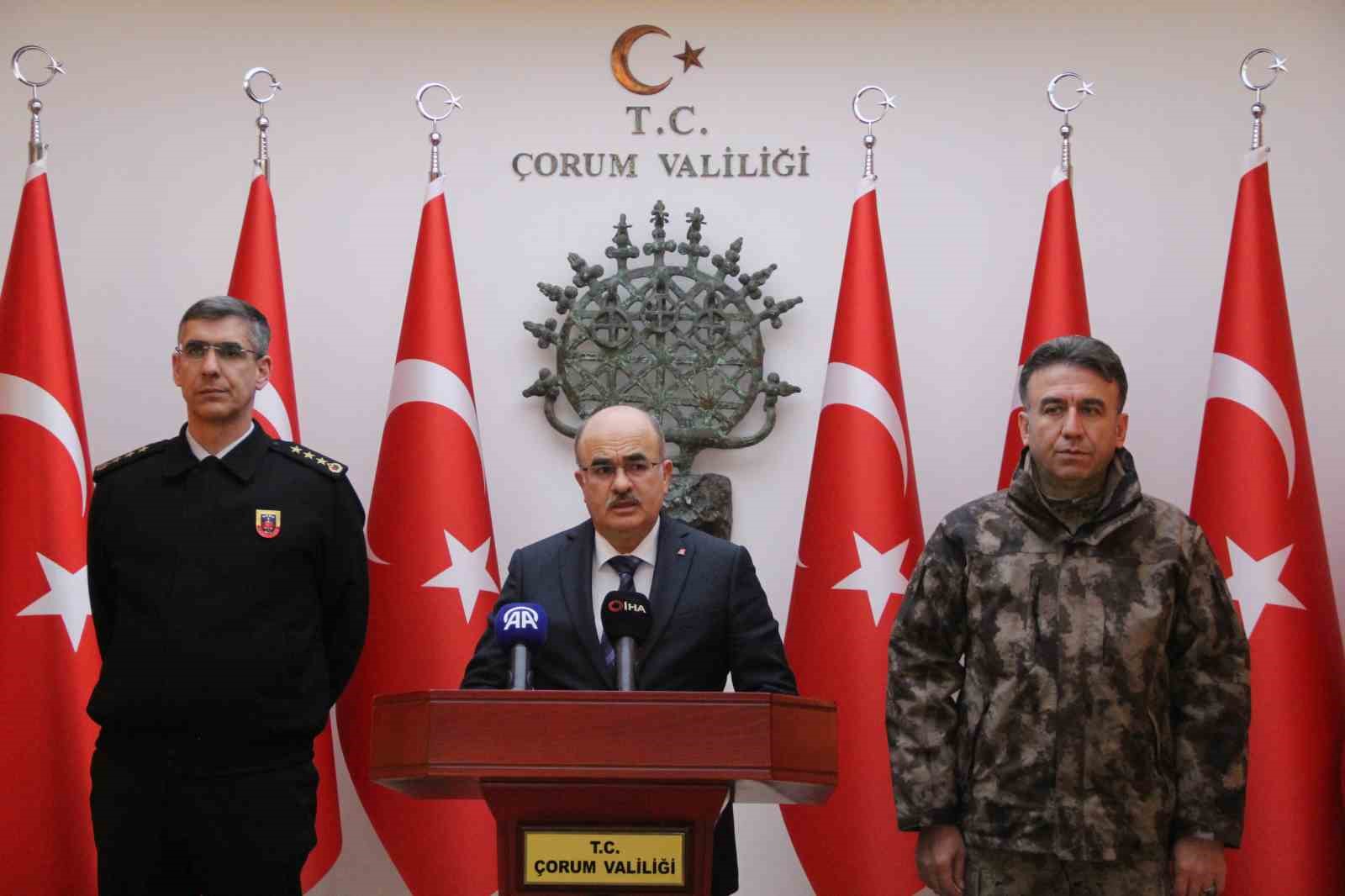 Çorum Valisi Dağlı: “Her türlü suç ve suçluların üzerine kesin ve kararlı bir şekilde gidiyoruz”