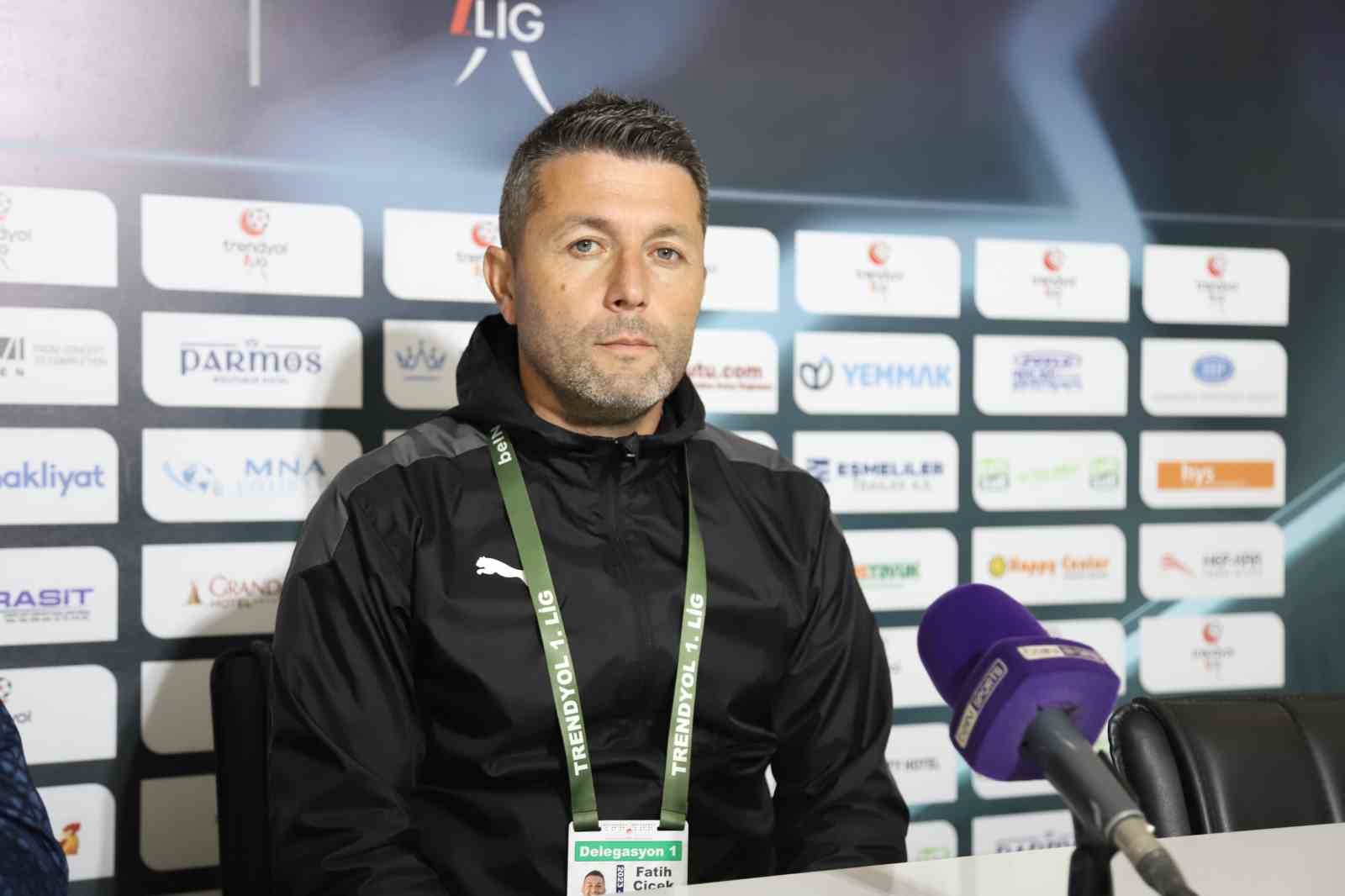 Fatih Çiçek: "Bu maçta aldığımız 1 puanın sezon sonunda artı olarak döneceğini düşünüyorum"