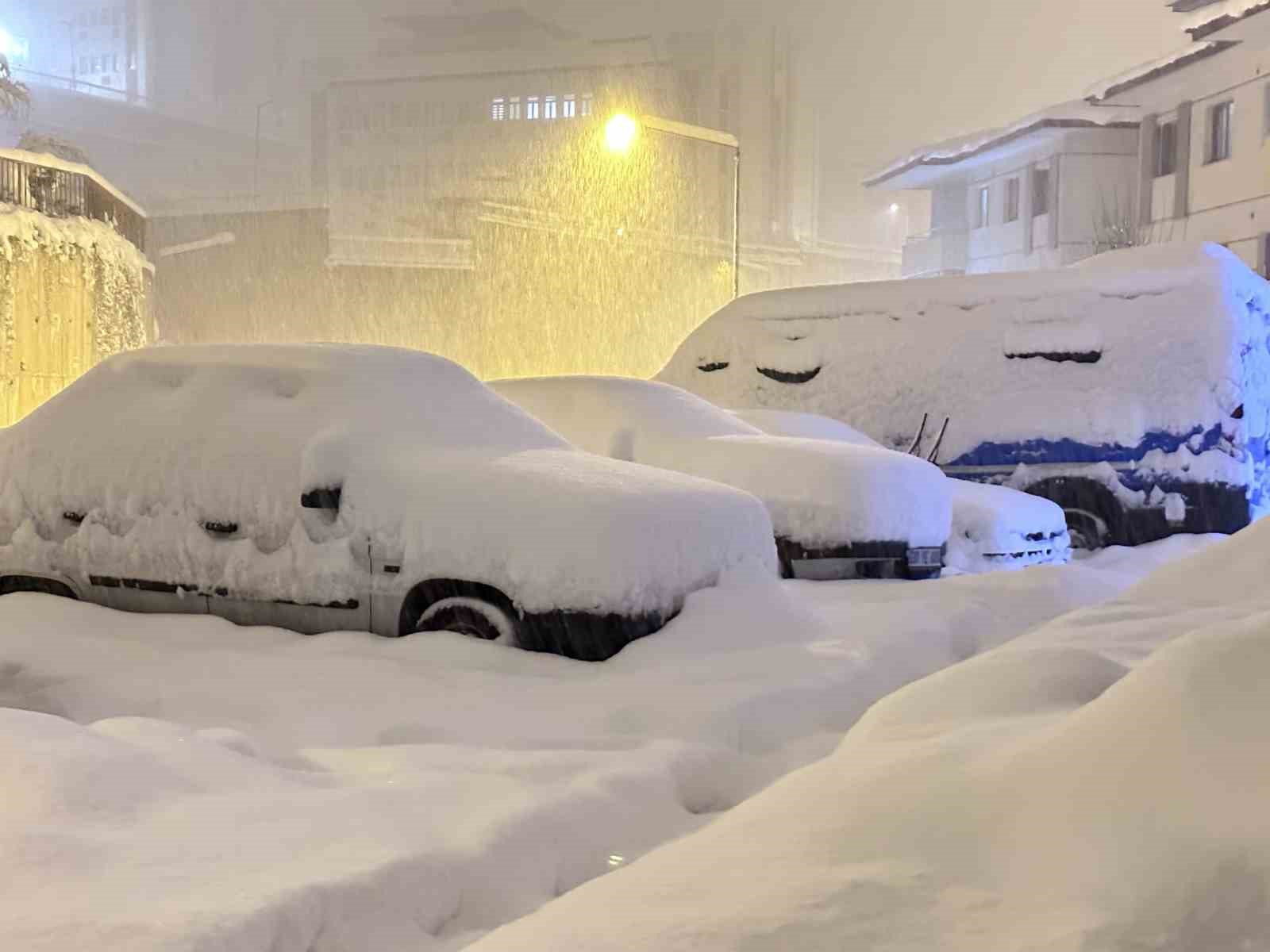 Y&uuml;ksekova&rsquo;da lapa lapa kar yağışı
