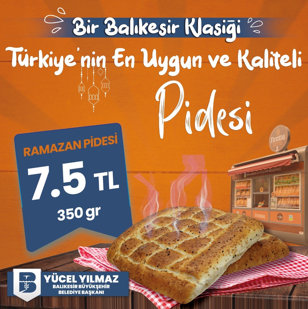 Balıkesir&rsquo;de Fırıntaş&rsquo;ın ramazan pidesi 7,5 lira
