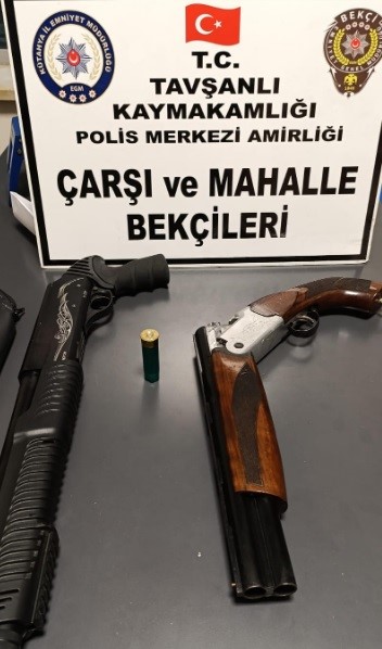 Tavşanlı’da pompalı tüfek ele geçirildi