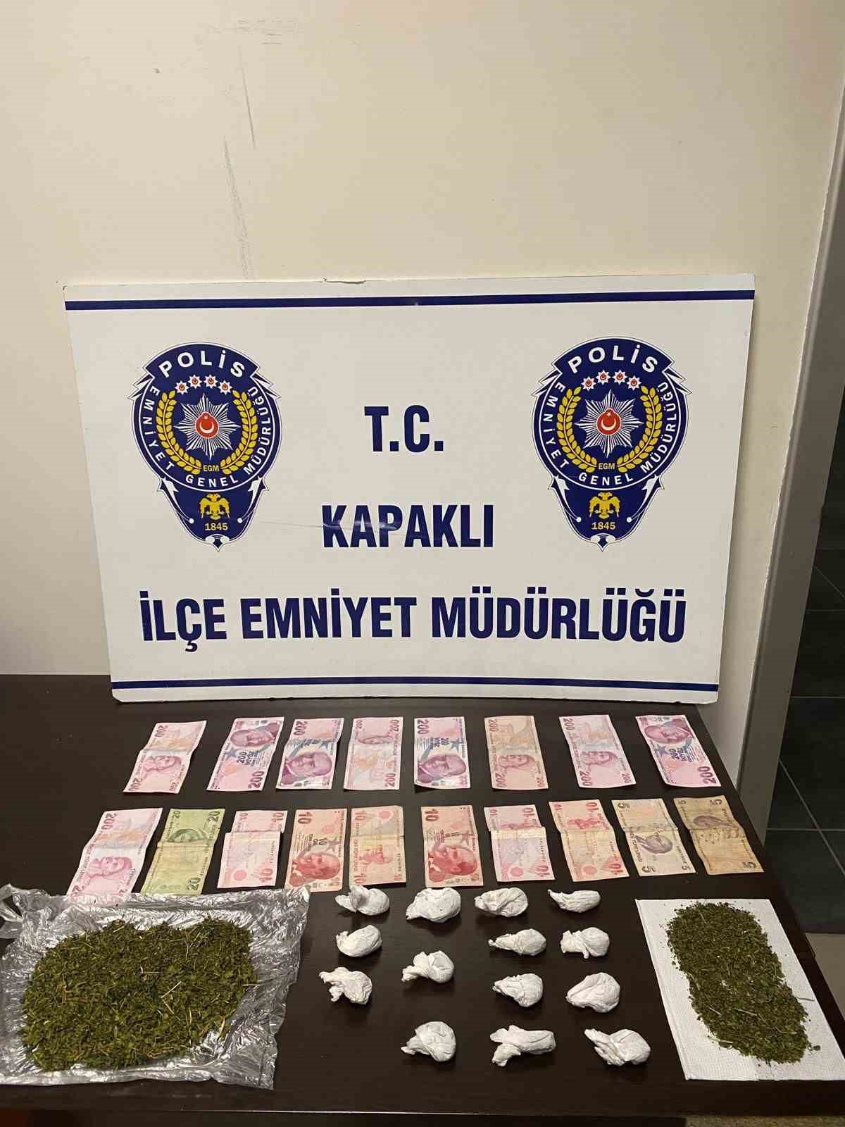 Kapaklı’da uyuşturucu satıcısına suçüstü