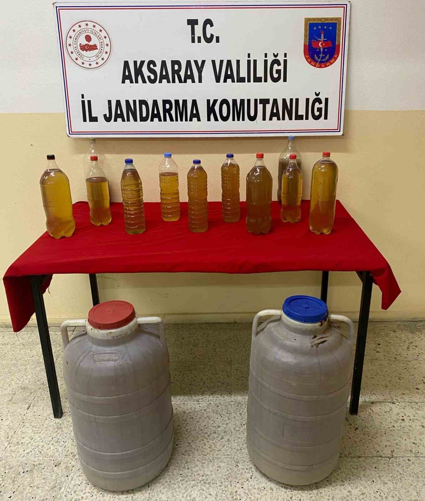 Aksaray’da sahte içki üretim ve ticaretine jandarma darbesi