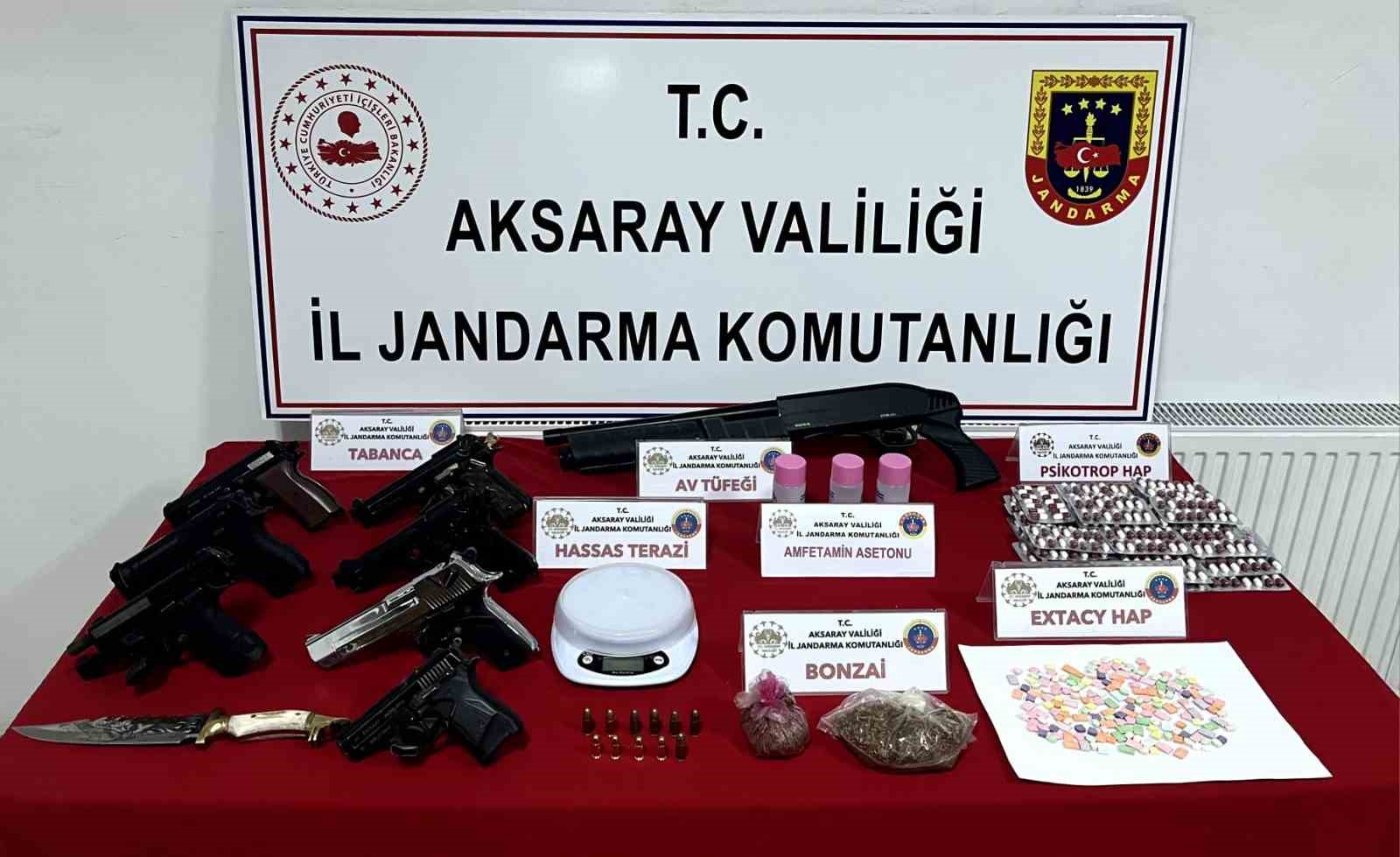 Aksaray jandarmadan uyuşturucu ve silah ticareti operasyonu: 1 tutuklama
