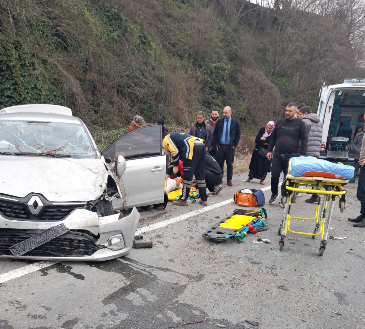 Rize&rsquo;de trafik kazası: 2 yaralı
